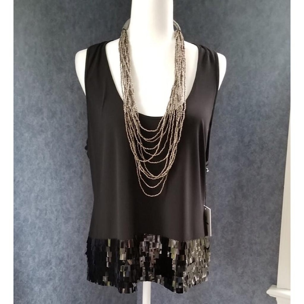Calvin Klein Black Top with Sequin